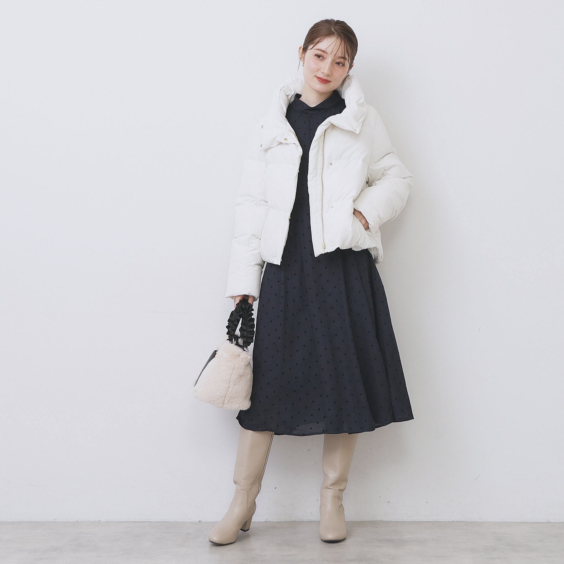 インデックス index KAWADAダウンショートコート【撥水/洗える/静電気防止裏地】《XS～LL》 （ブラウン(044)） ブラウン(044)