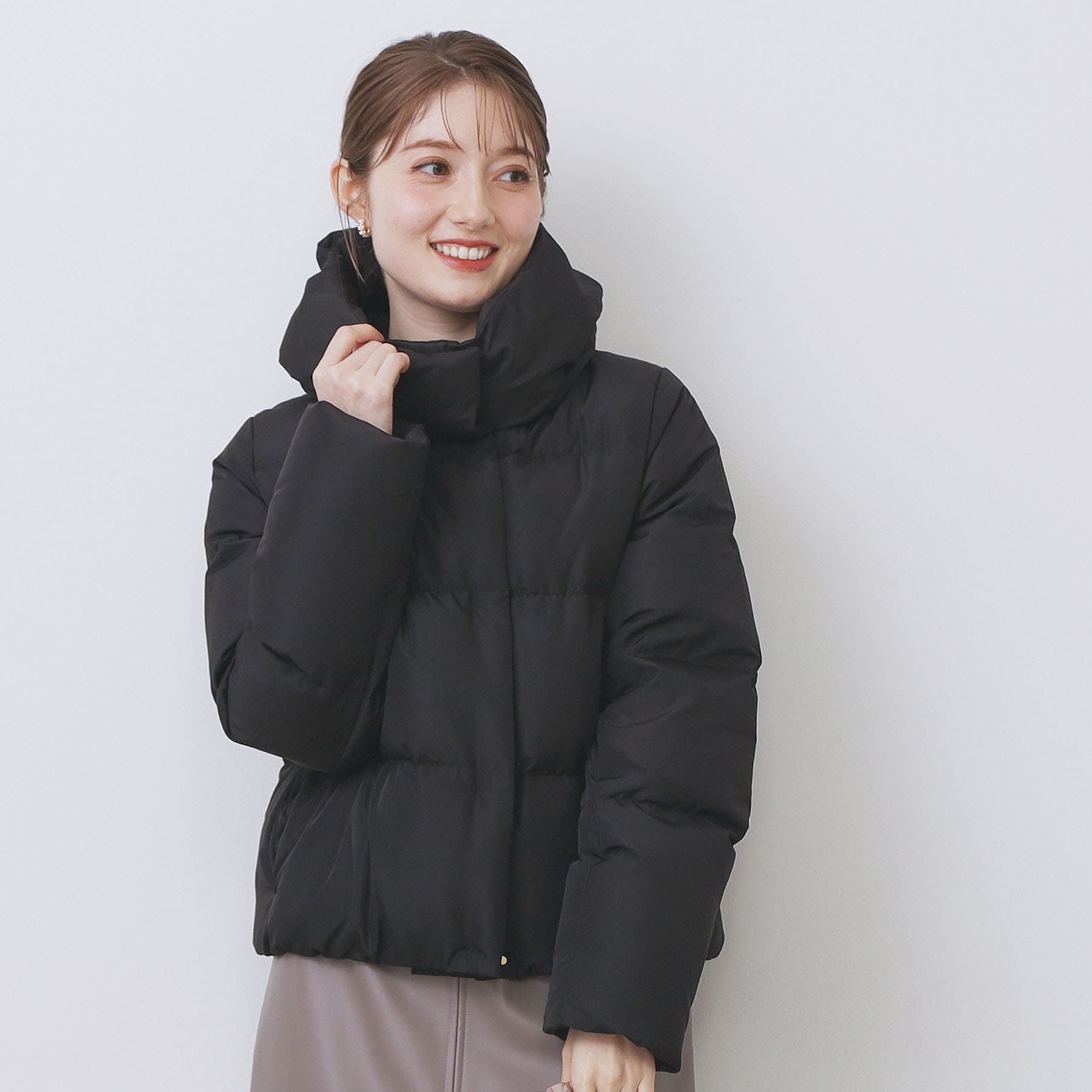 インデックス index KAWADAダウンショートコート【撥水/洗える/静電気防止裏地】《XS～LL》 （ブラック(019)） ブラック(019)