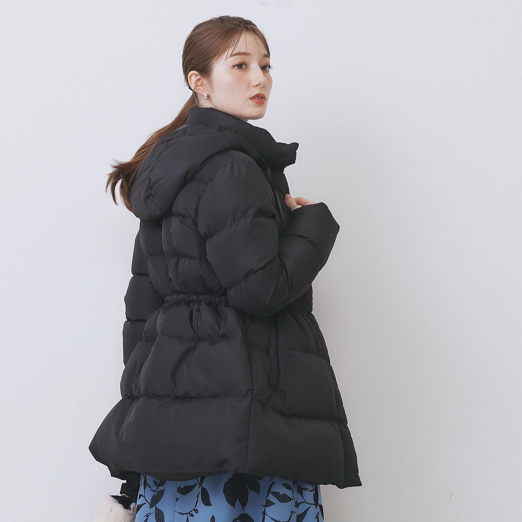 インデックス index KAWADAダウンドロストミドルコート【撥水/洗える/2WAY/静電気防止裏地】 （アイボリー(804)） アイボリー(804)