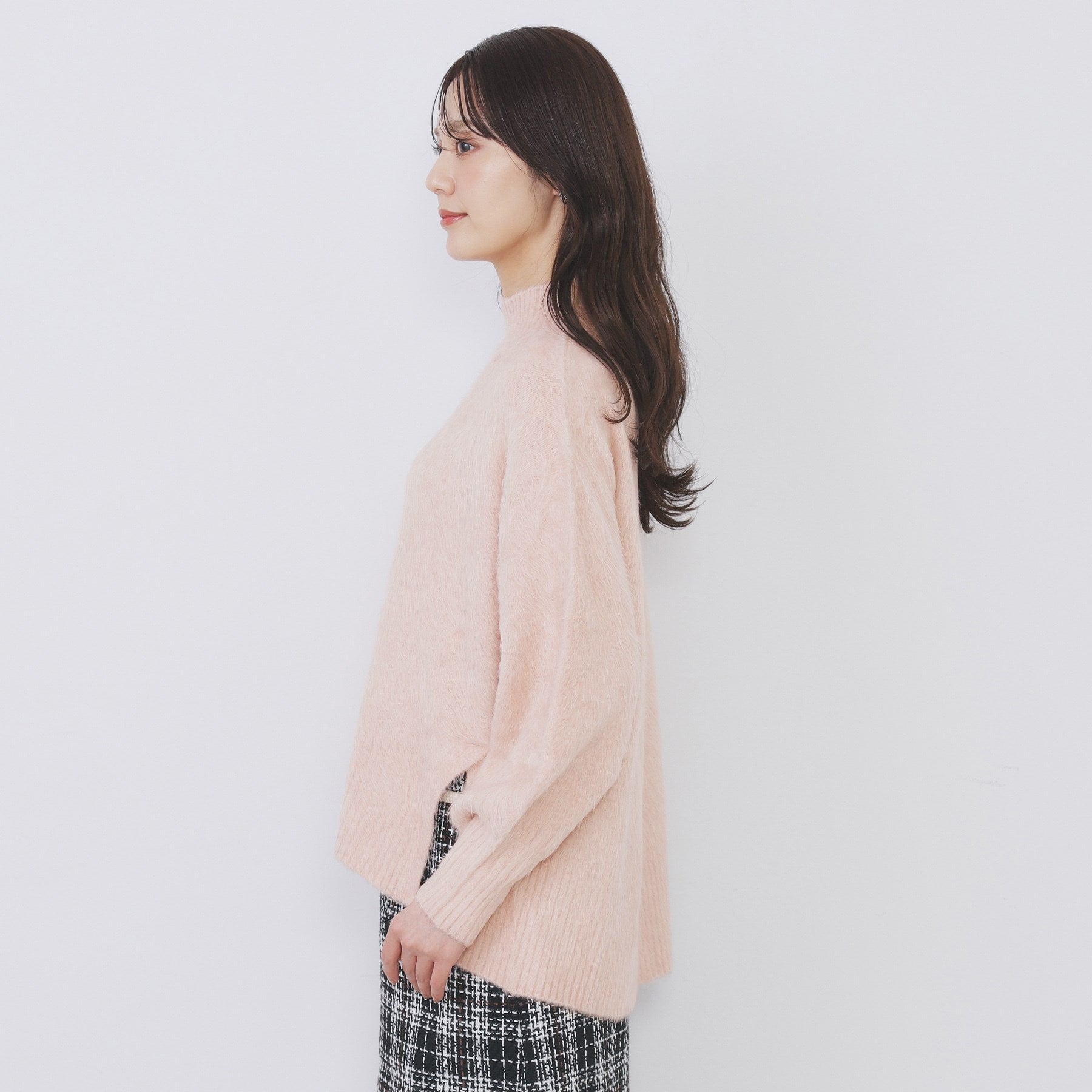 インデックス index ブライトフェザーハイネックパフニット【洗濯機可】 （グリーン(025)） グリーン(025)