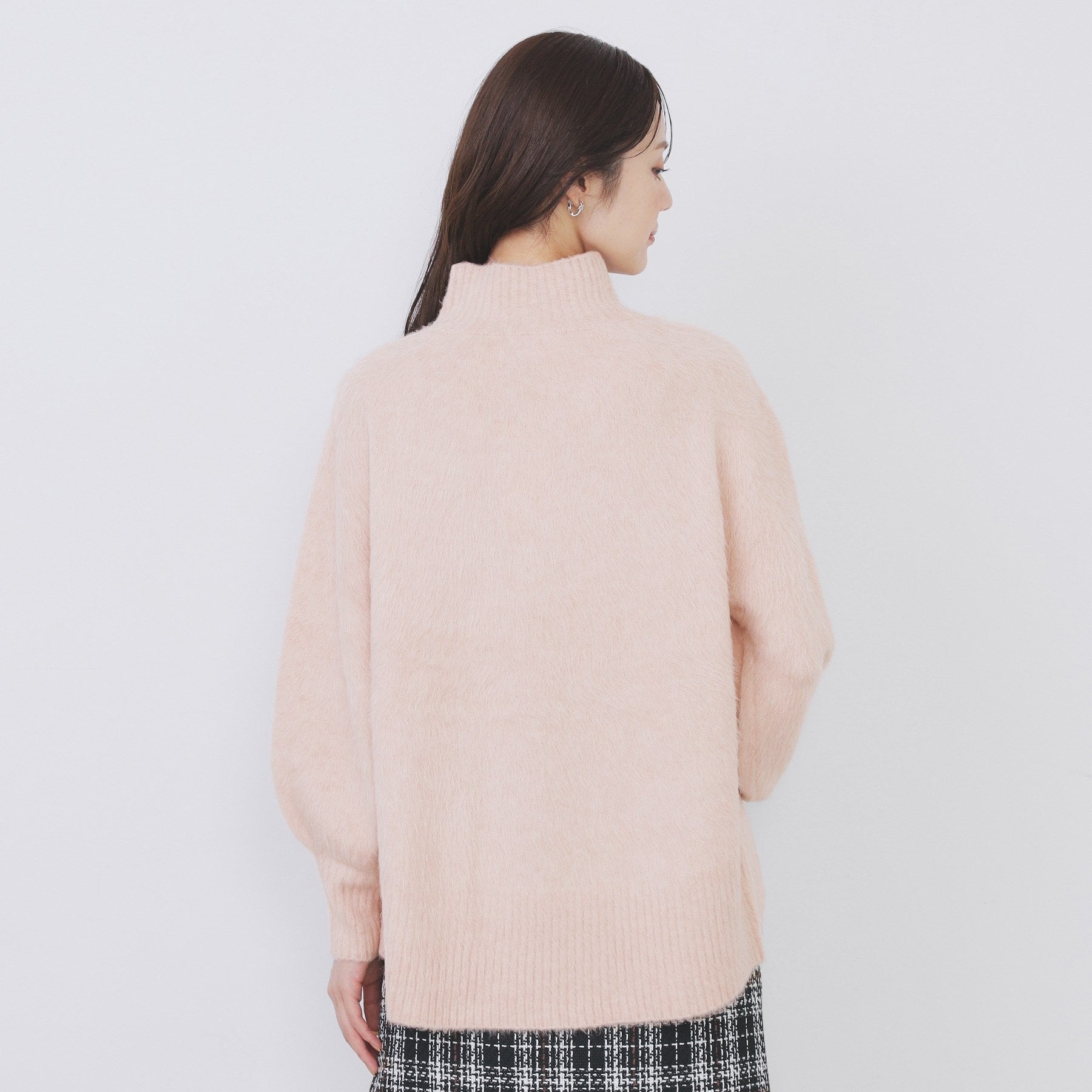 インデックス index ブライトフェザーハイネックパフニット【洗濯機可】 （グリーン(025)） グリーン(025)