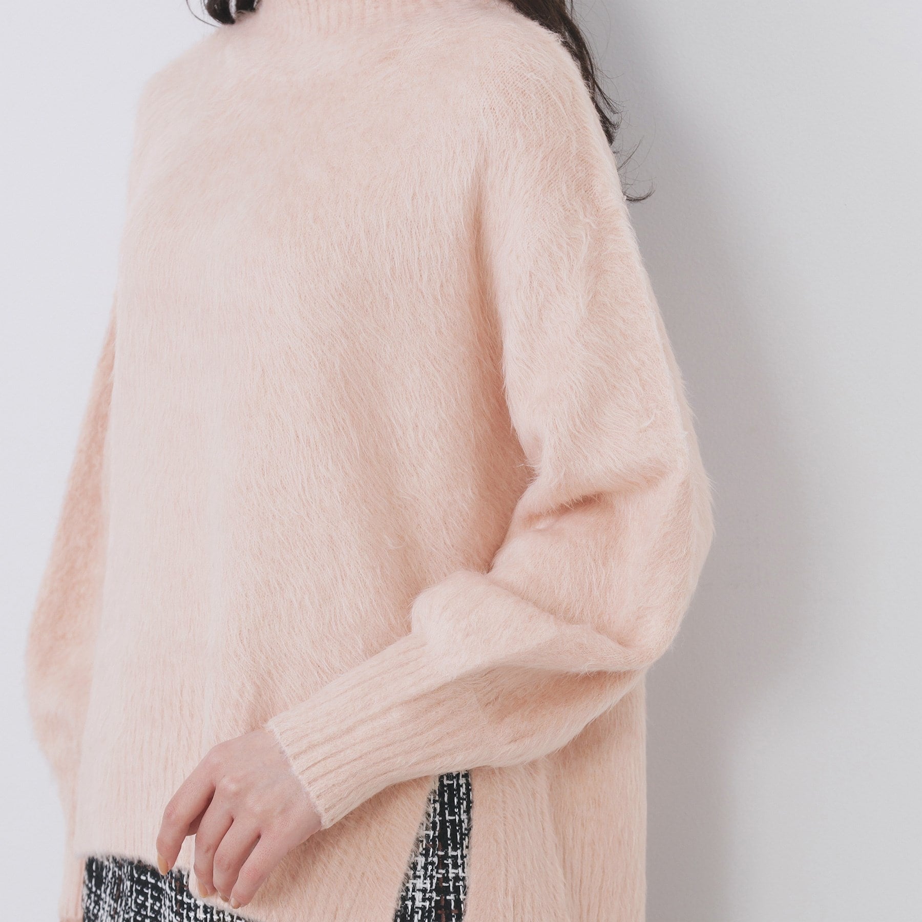 インデックス index ブライトフェザーハイネックパフニット【洗濯機可】 （グリーン(025)） グリーン(025)