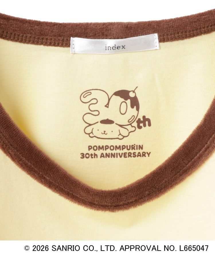 インデックス index ◆【ポムポムプリン】リンガーベロアTシャツ【洗濯機OK】 （オフホワイト(003)） オフホワイト(003)