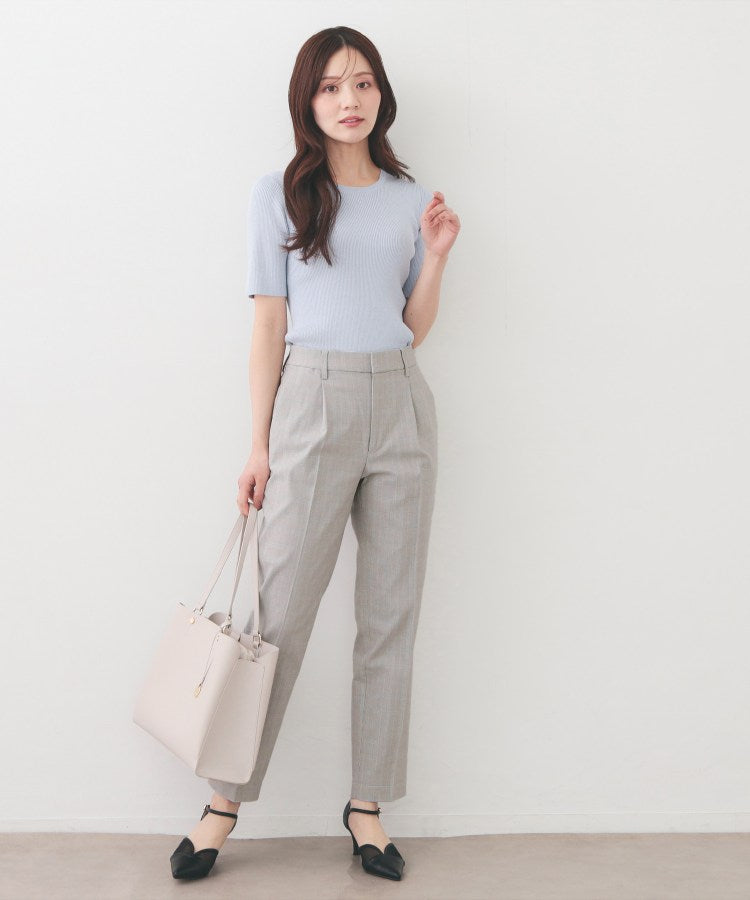 インデックス index ストレッチテーパードパンツ【洗濯機OK・吸水速乾・接触冷感・透け防止】 （ネイビー(094)） ネイビー(094)