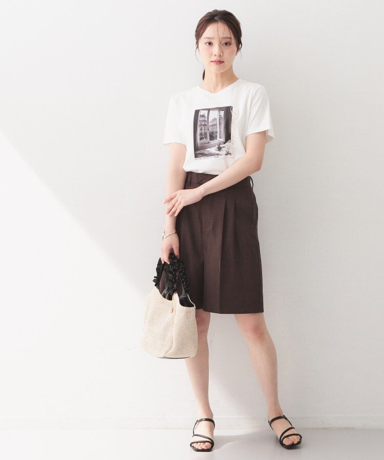 インデックス index 転写箔プリントTシャツ【洗濯機OK／接触冷感／UVケア】 （サックスブルー(090)） サックスブルー(090)