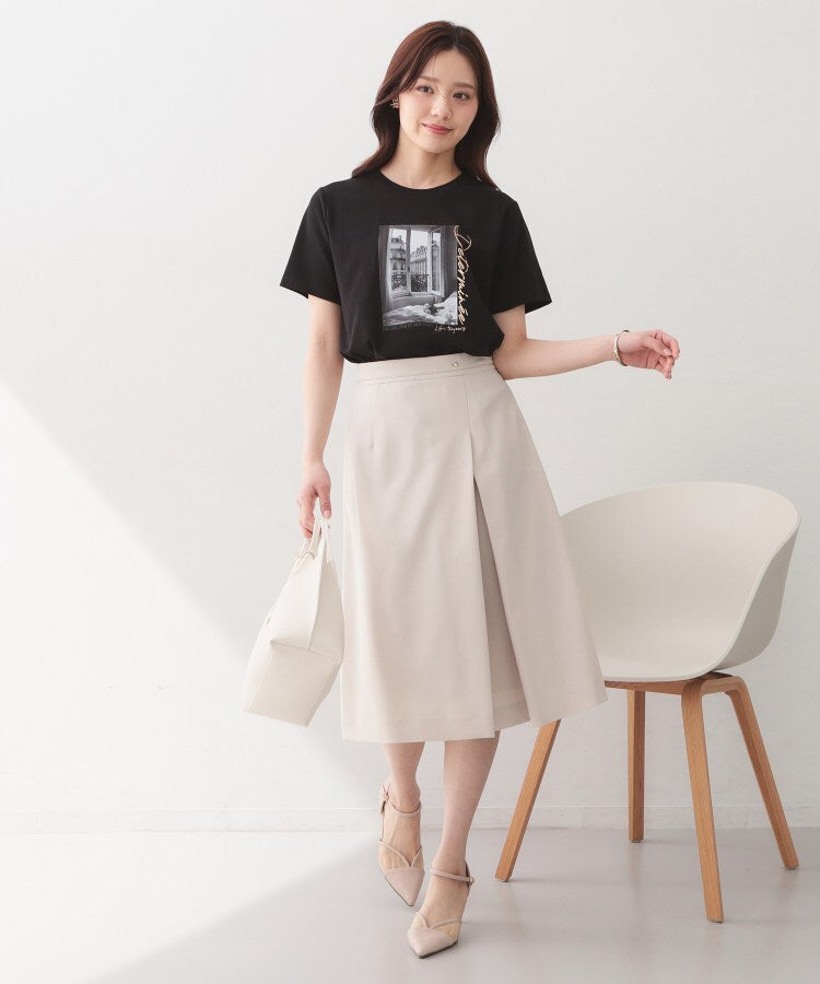 インデックス index 転写箔プリントTシャツ【洗濯機OK／接触冷感／UVケア】 （サックスブルー(090)） サックスブルー(090)