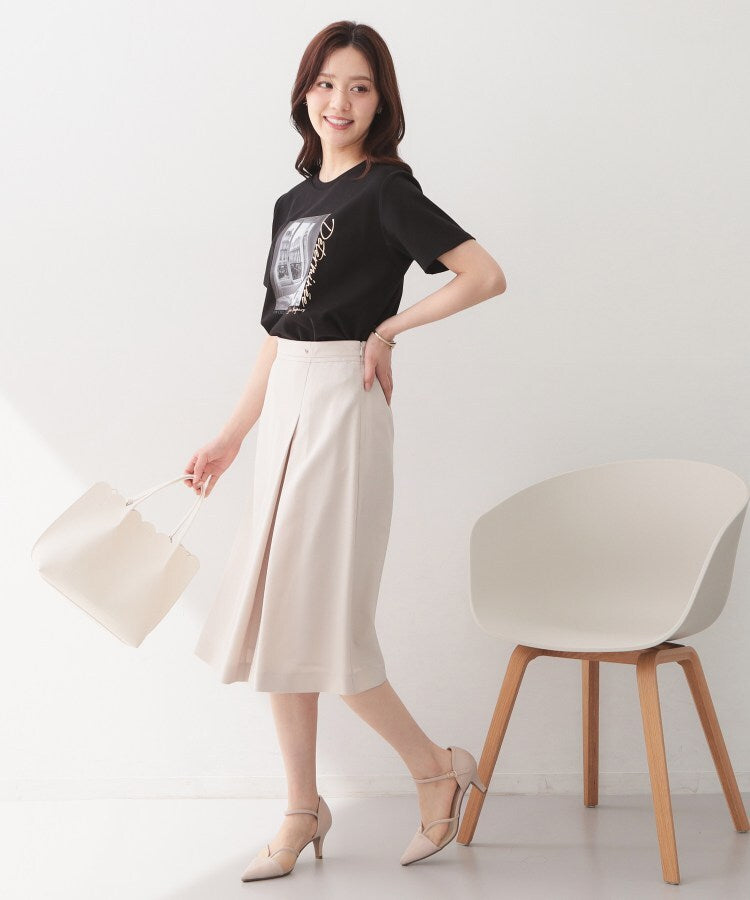 インデックス index 転写箔プリントTシャツ【洗濯機OK／接触冷感／UVケア】 （サックスブルー(090)） サックスブルー(090)