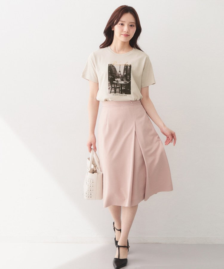 インデックス index 転写箔プリントTシャツ【洗濯機OK／接触冷感／UVケア】 （サックスブルー(090)） サックスブルー(090)