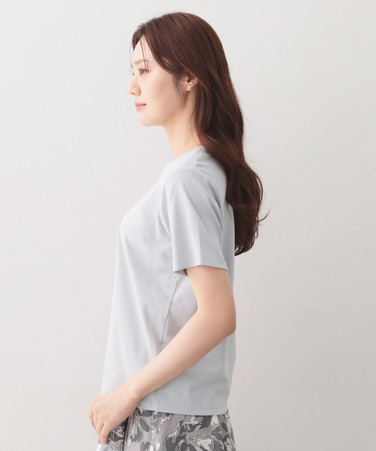 インデックス index 転写箔プリントTシャツ【洗濯機OK／接触冷感／UVケア】 （サックスブルー(090)） サックスブルー(090)