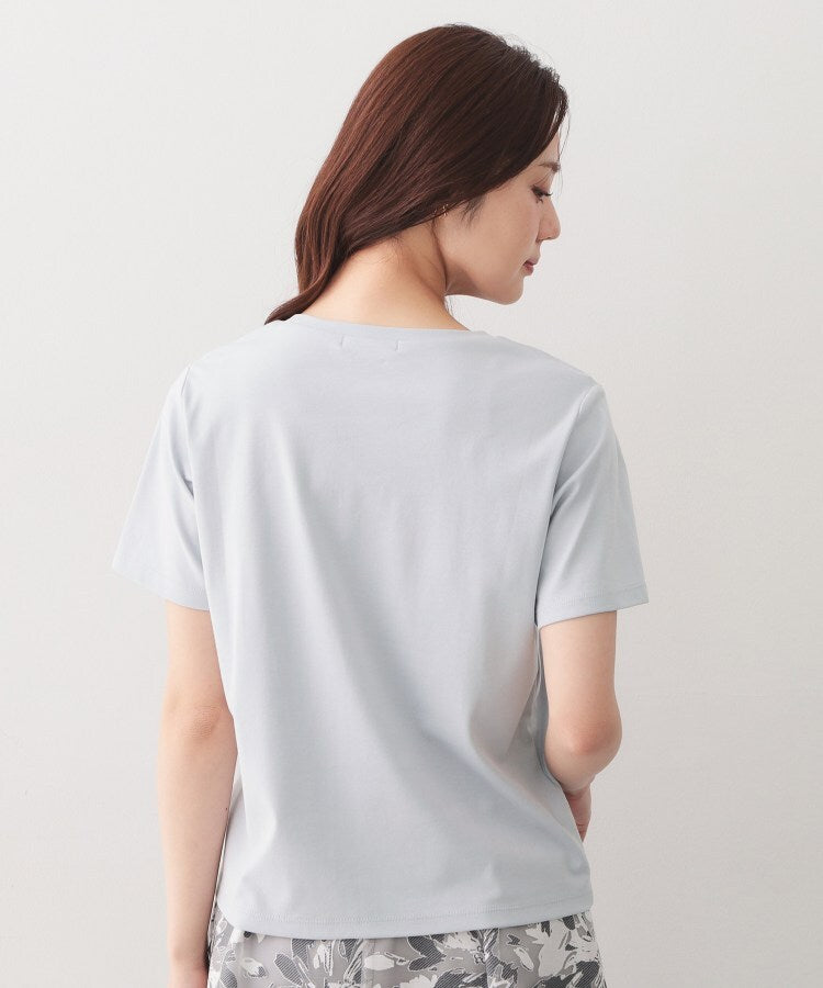 インデックス index 転写箔プリントTシャツ【洗濯機OK／接触冷感／UVケア】 （サックスブルー(090)） サックスブルー(090)