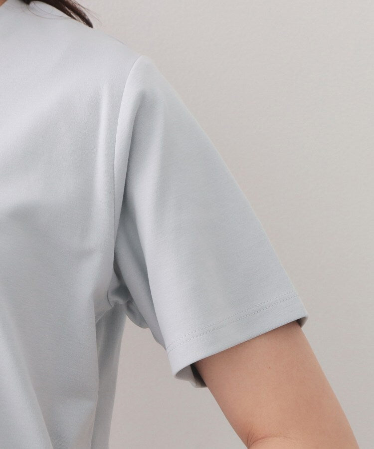 インデックス index 転写箔プリントTシャツ【洗濯機OK／接触冷感／UVケア】 （サックスブルー(090)） サックスブルー(090)