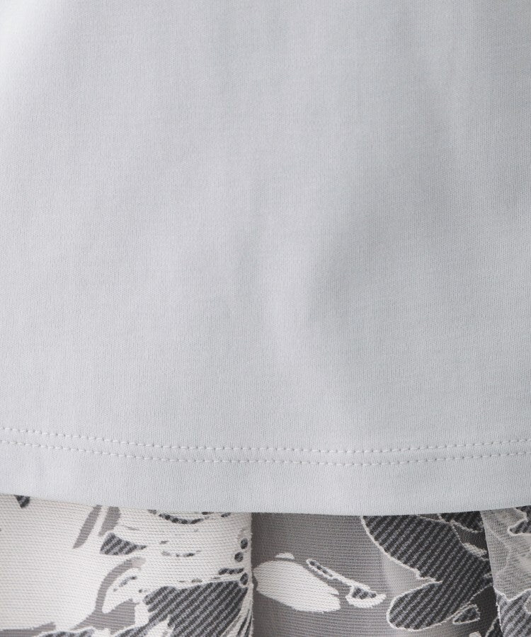 インデックス index 転写箔プリントTシャツ【洗濯機OK／接触冷感／UVケア】 （サックスブルー(090)） サックスブルー(090)