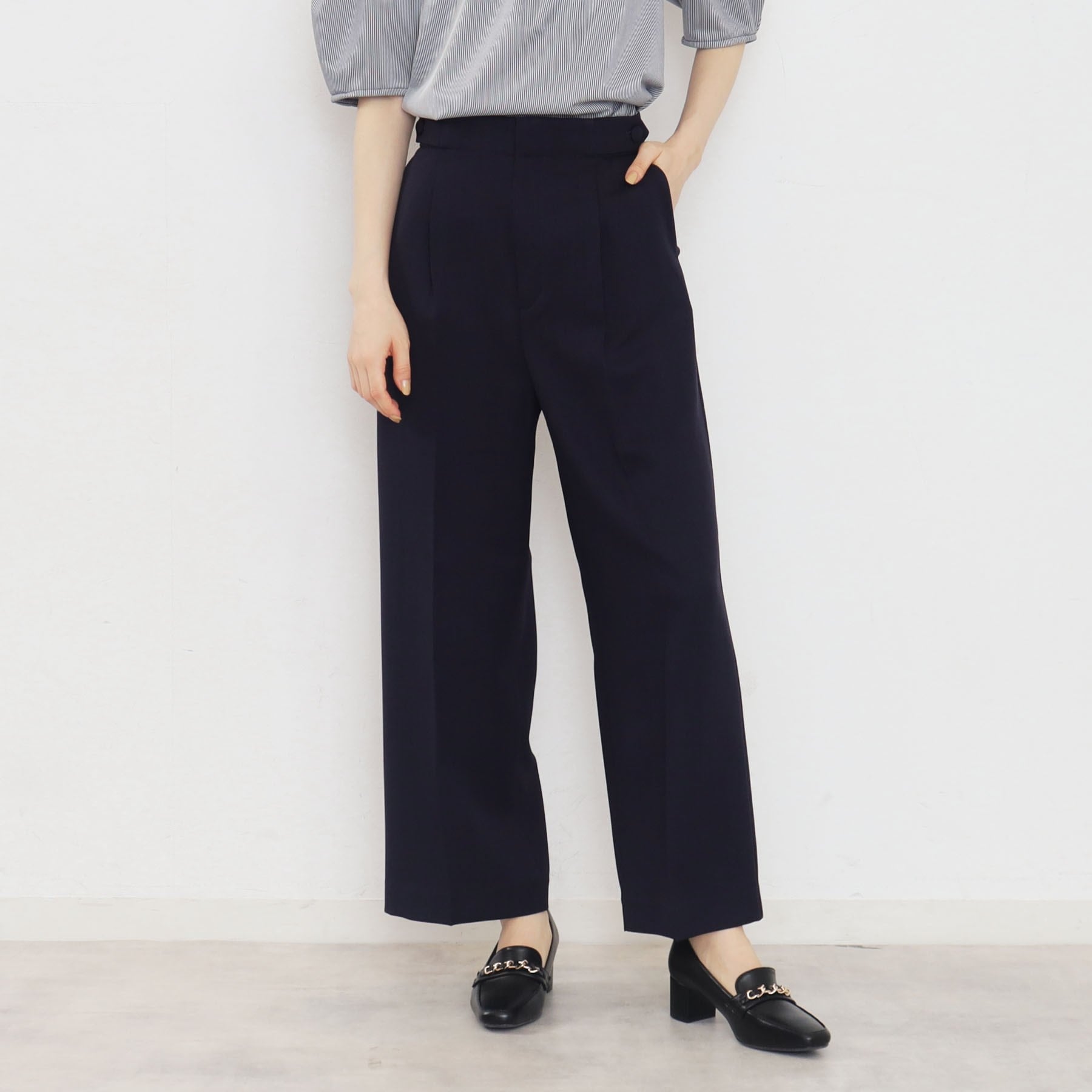 Index Stretch Wide Pants 【Machine Washable・Stretch・Quick Dry・Wrinkle Resistant】