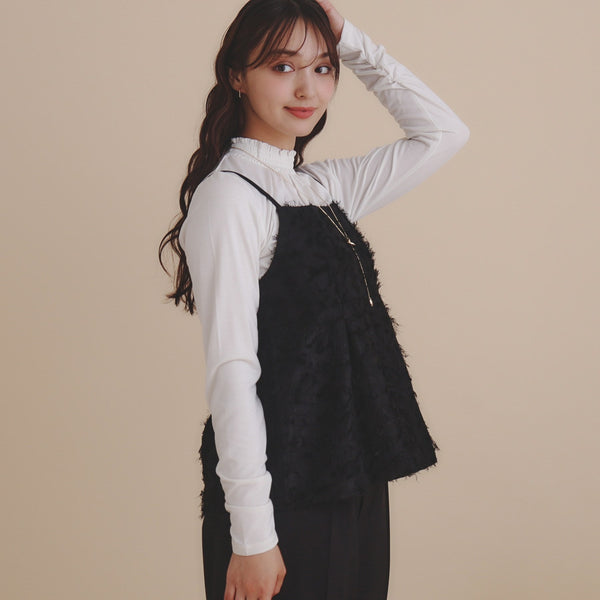 Index Cut Jacquard Setup Camisole 【Machine Washable】