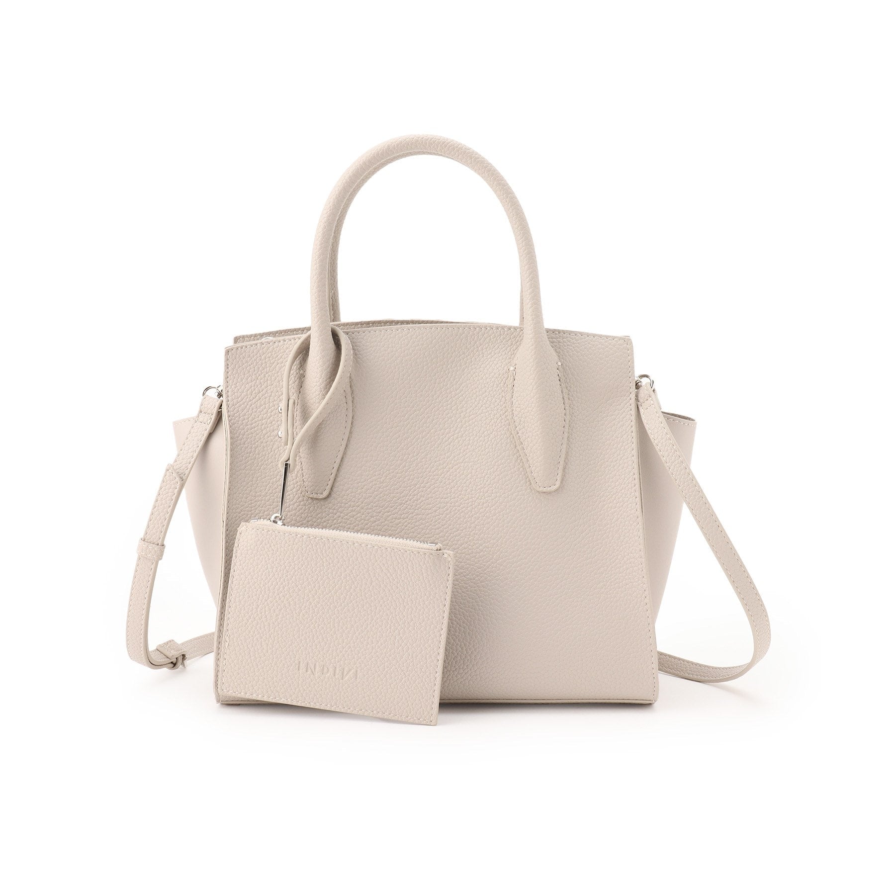 インディヴィ INDIVI ◆【合皮／マルチWAY／サブバッグ付】ミニショルダーバッグ （ライトグレー(611)） ライトグレー(611)