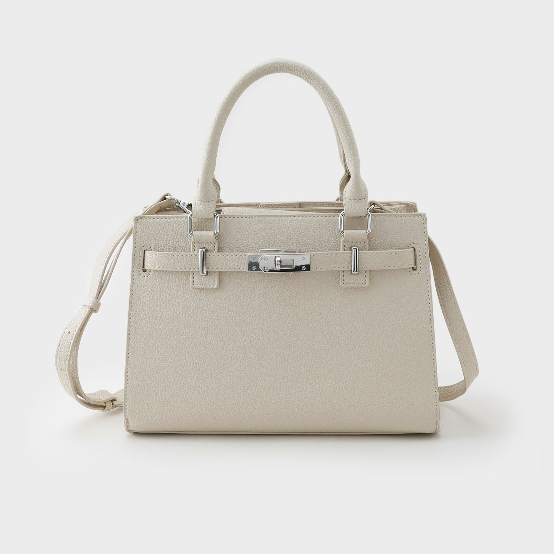 インディヴィ INDIVI 【合皮／フォーマル】ショルダー付きスクエアバッグ （グレージュ(050)） グレージュ(050)