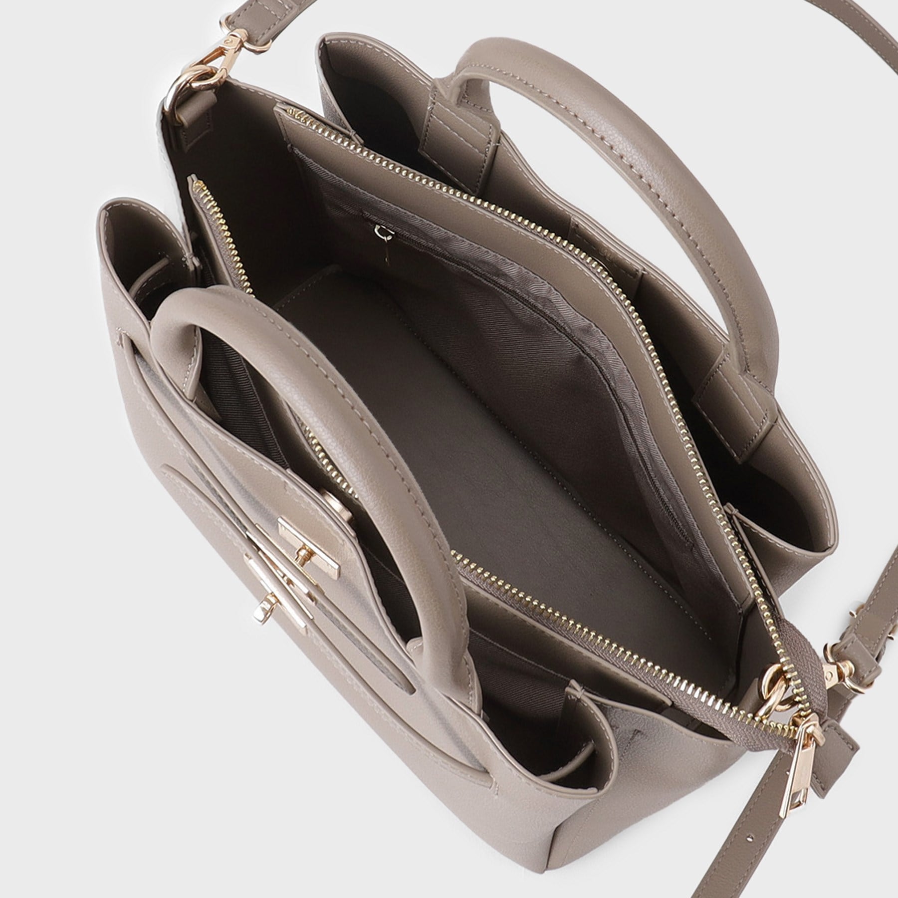 インディヴィ INDIVI ソフトタックミドルバッグ （ピンクベージュ(053)） ピンクベージュ(053)