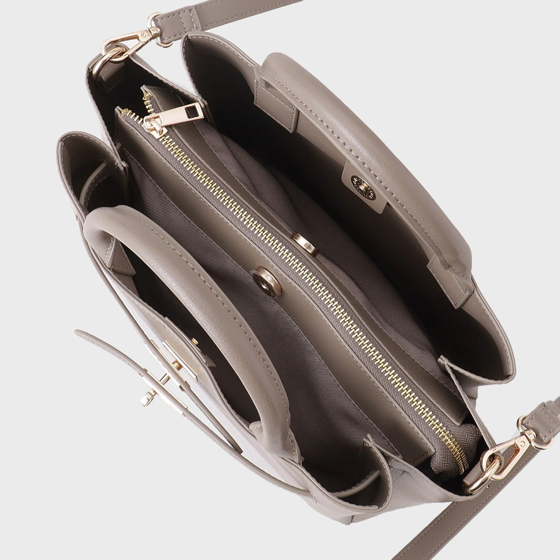 インディヴィ INDIVI ソフトタックミドルバッグ （ピンクベージュ(053)） ピンクベージュ(053)