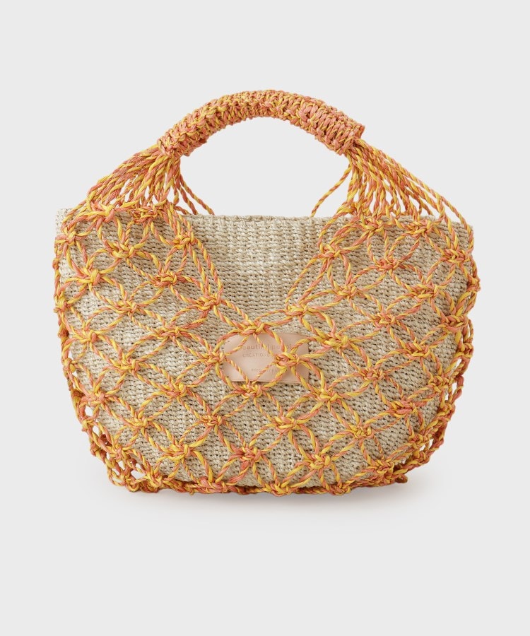インディヴィ INDIVI 【beautiful people】abaca twist bag S （ブラック(019)） ブラック(019)