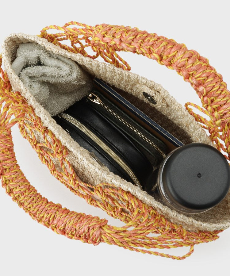 インディヴィ INDIVI 【beautiful people】abaca twist bag S （ブラック(019)） ブラック(019)