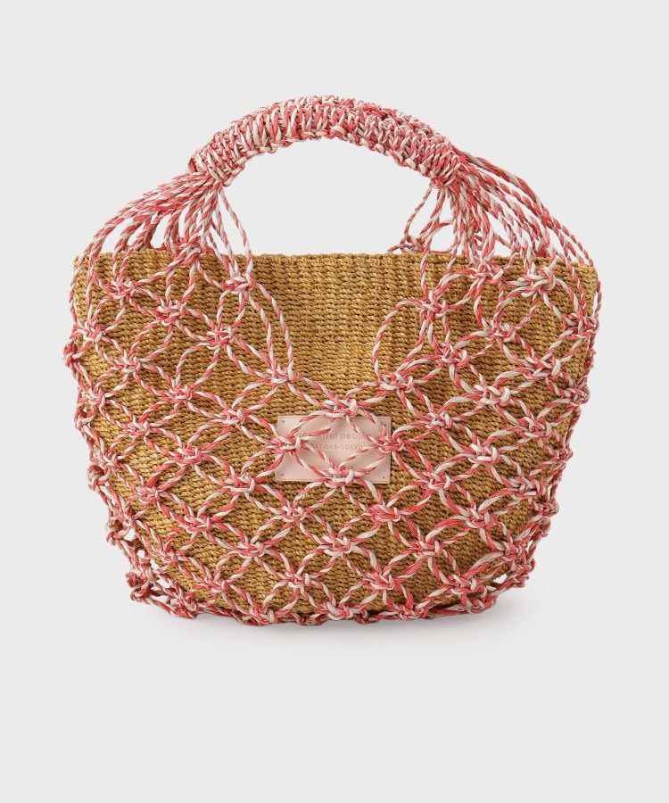 インディヴィ INDIVI 【beautiful people】abaca twist bag S （レッド(062)） レッド(062)