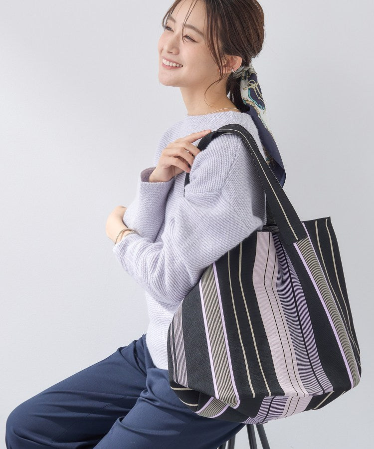 インディヴィ INDIVI 【選べる6柄／WEB限定カラー】ビッグニットバッグ （ブラック(319)） ブラック(319)