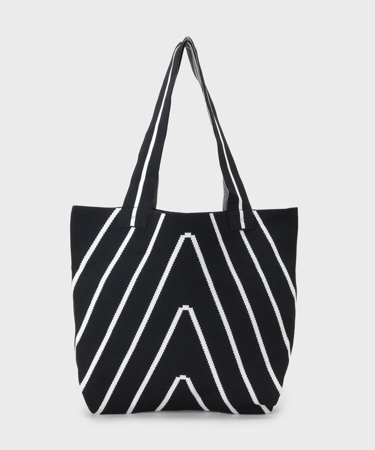 インディヴィ INDIVI 【WEB限定カラー／A4収納】柄ニットバッグ （ベージュ(552)） ベージュ(552)