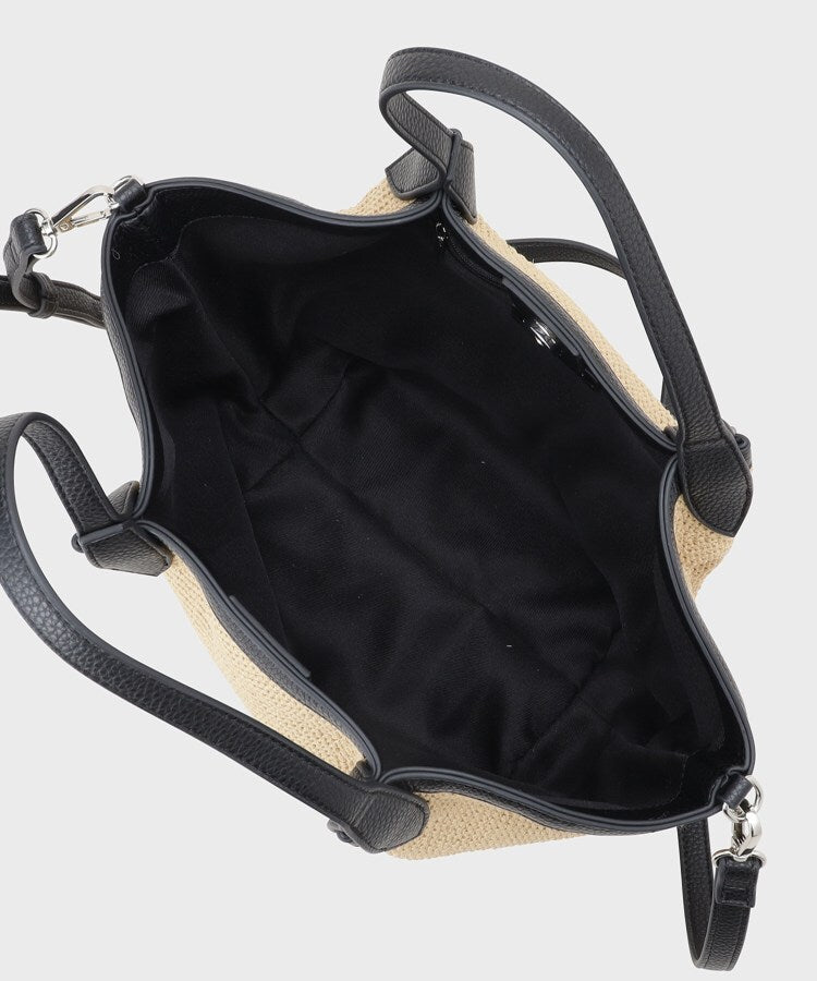 インディヴィ INDIVI ◆【2WAY】ペーパーミドルバッグ （ベージュ(552)） ベージュ(552)