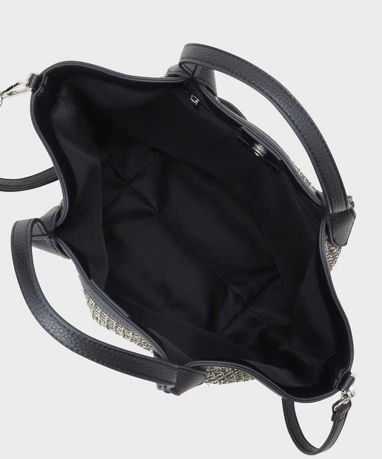 インディヴィ INDIVI ◆【2WAY】ペーパーミドルバッグ （ベージュ(552)） ベージュ(552)