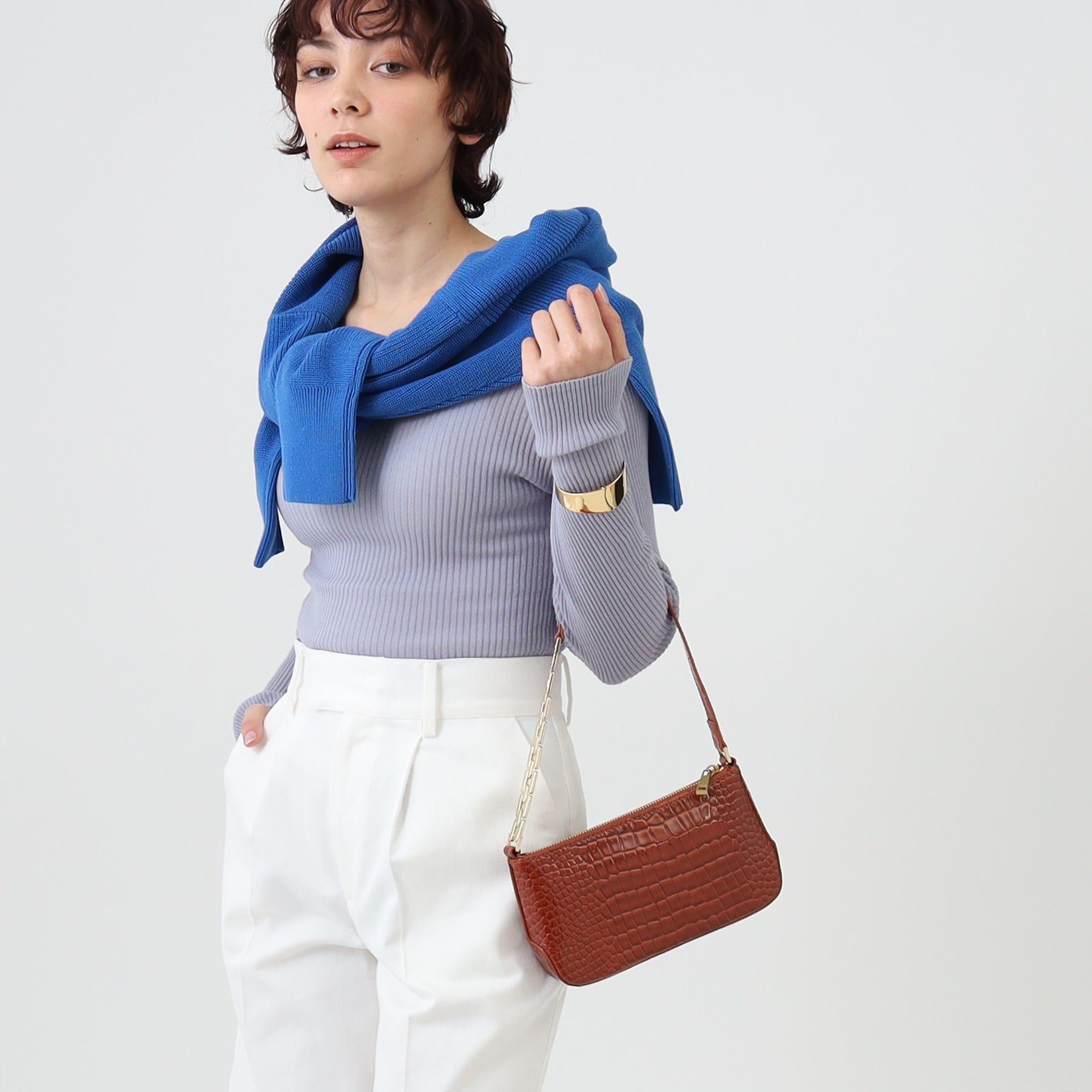 インディヴィ INDIVI 【BRIE LEON/ブリーレオン】スモールチェーンバッグ （ブラウン(042)） ブラウン(042)