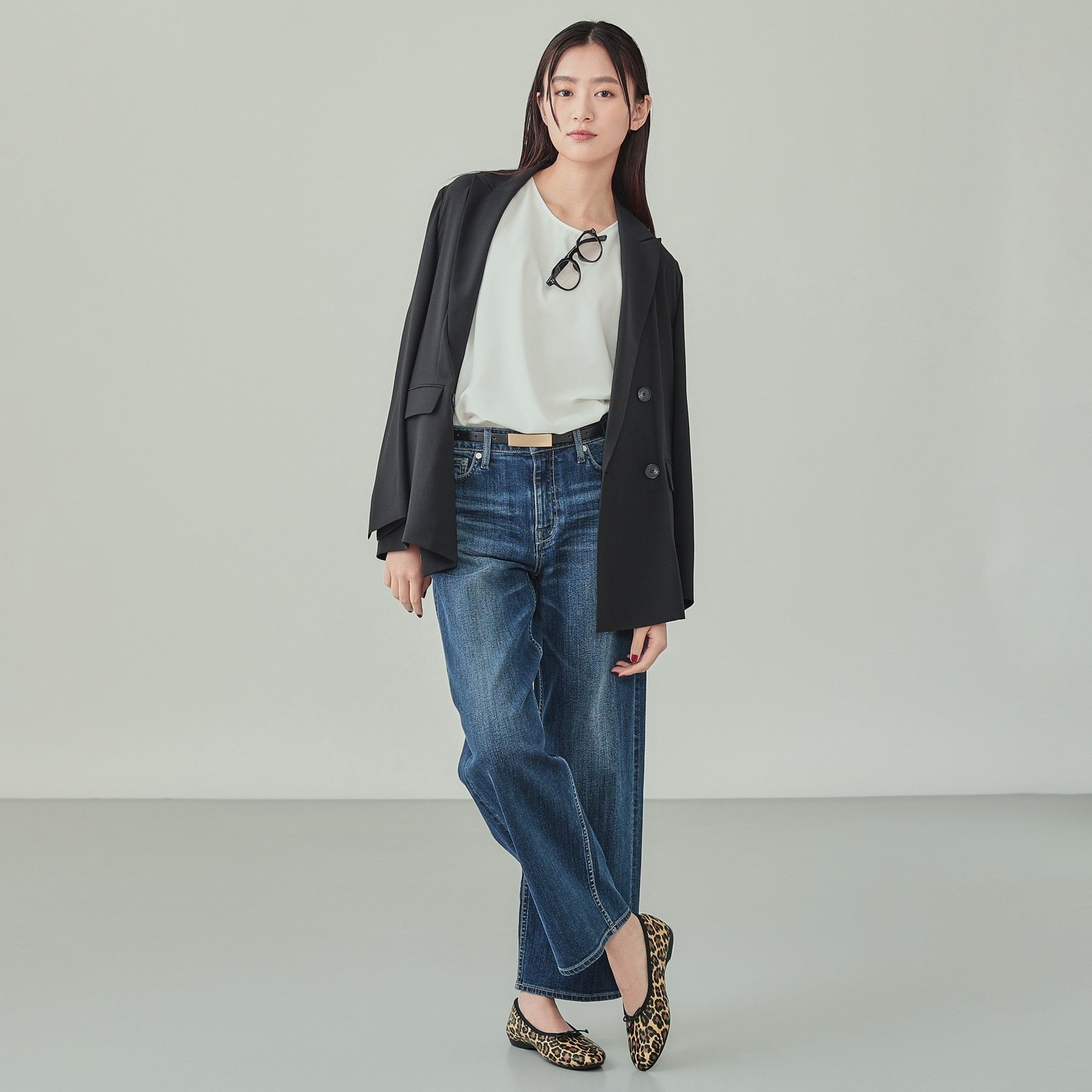 インディヴィ INDIVI スゴラク バレーシューズ （ブラック(019)） ブラック(019)