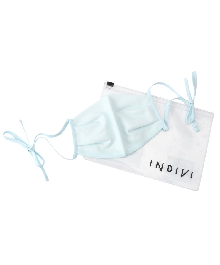 インディヴィ INDIVI 【抗ウィルス性】デザインマスク【返品不可商品】 （ライトブルー(091)） ライトブルー(091)