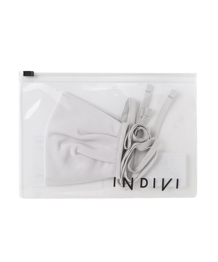 インディヴィ INDIVI 【抗ウィルス性】デザインマスク【返品不可商品】 （ライトブルー(091)） ライトブルー(091)
