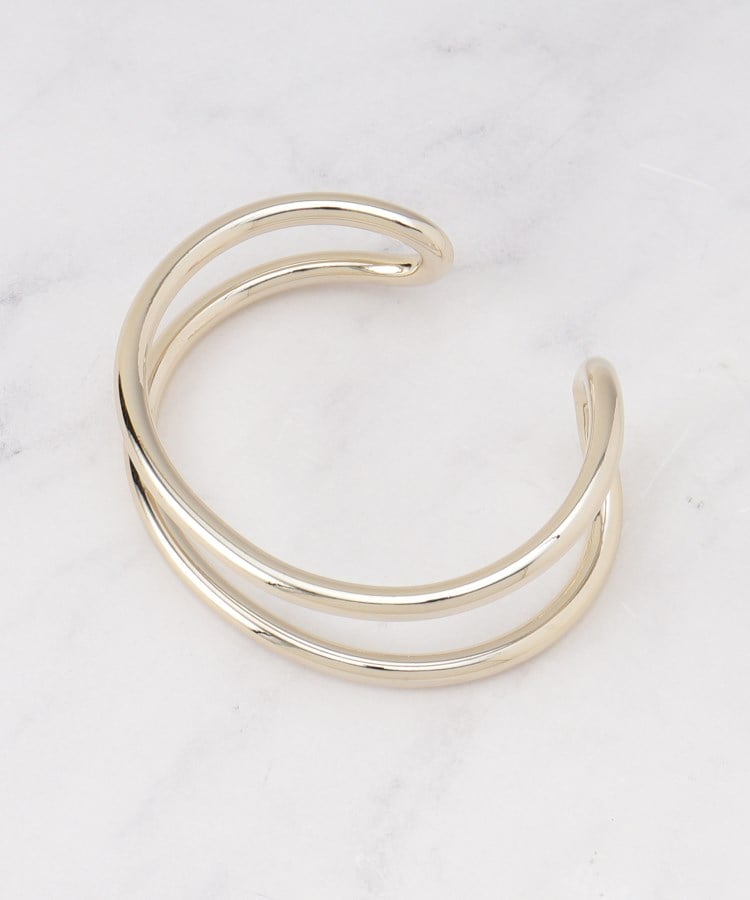 インディヴィ INDIVI ダブルラインバングル （ゴールド(007)） ゴールド(007)