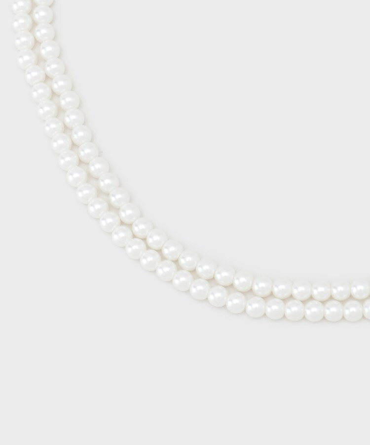 インディヴィ INDIVI 【マルチWAY／セレモニー】2連シンプルパール調ネックレス （ゴールド(007)） ゴールド(007)