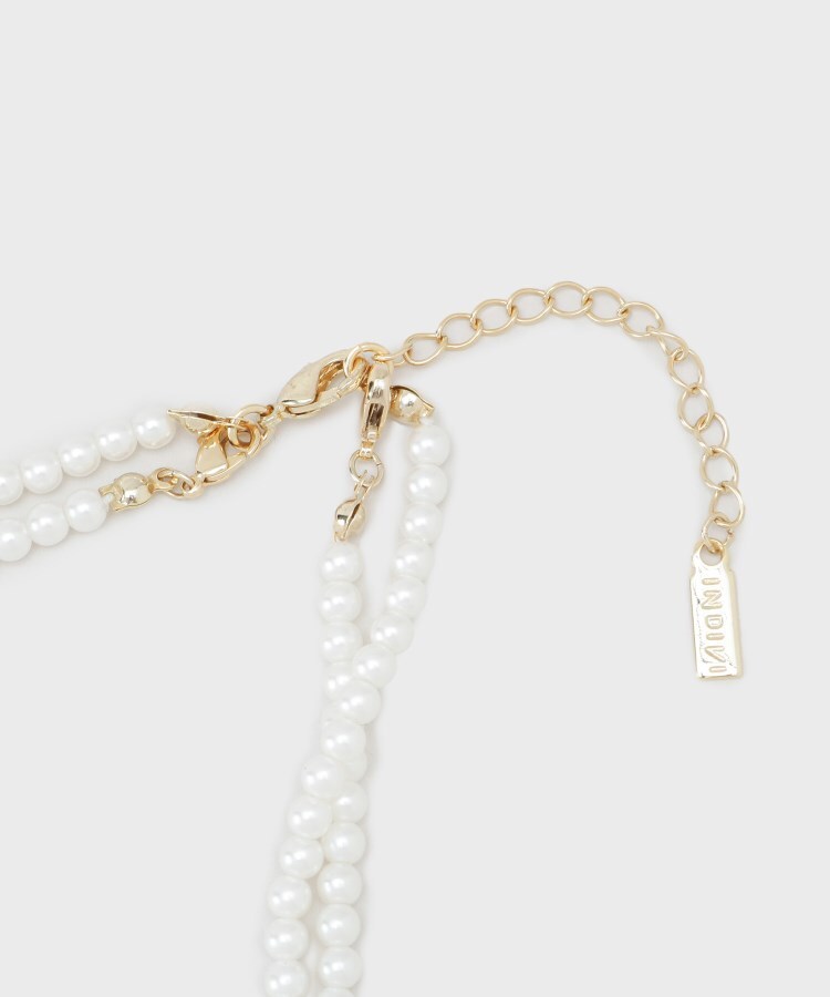 インディヴィ INDIVI 【マルチWAY／セレモニー】2連シンプルパール調ネックレス （ゴールド(007)） ゴールド(007)