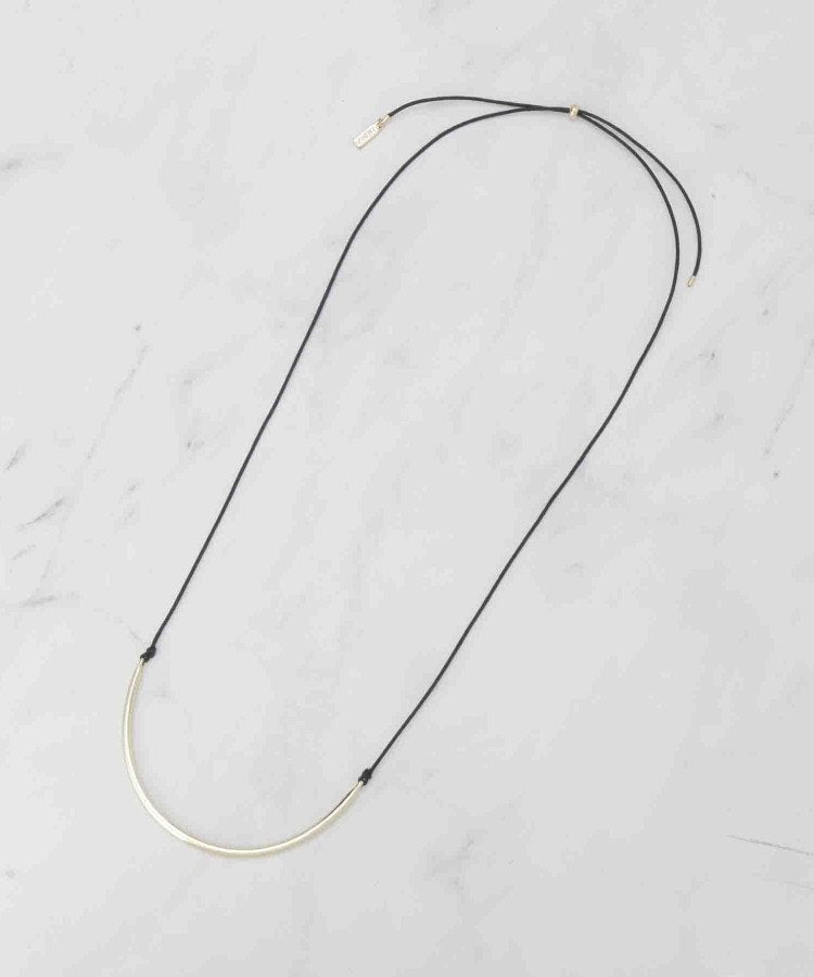 インディヴィ INDIVI ◆【長さ調整自由】メタルカーブバーネックレス （ゴールド(007)） ゴールド(007)