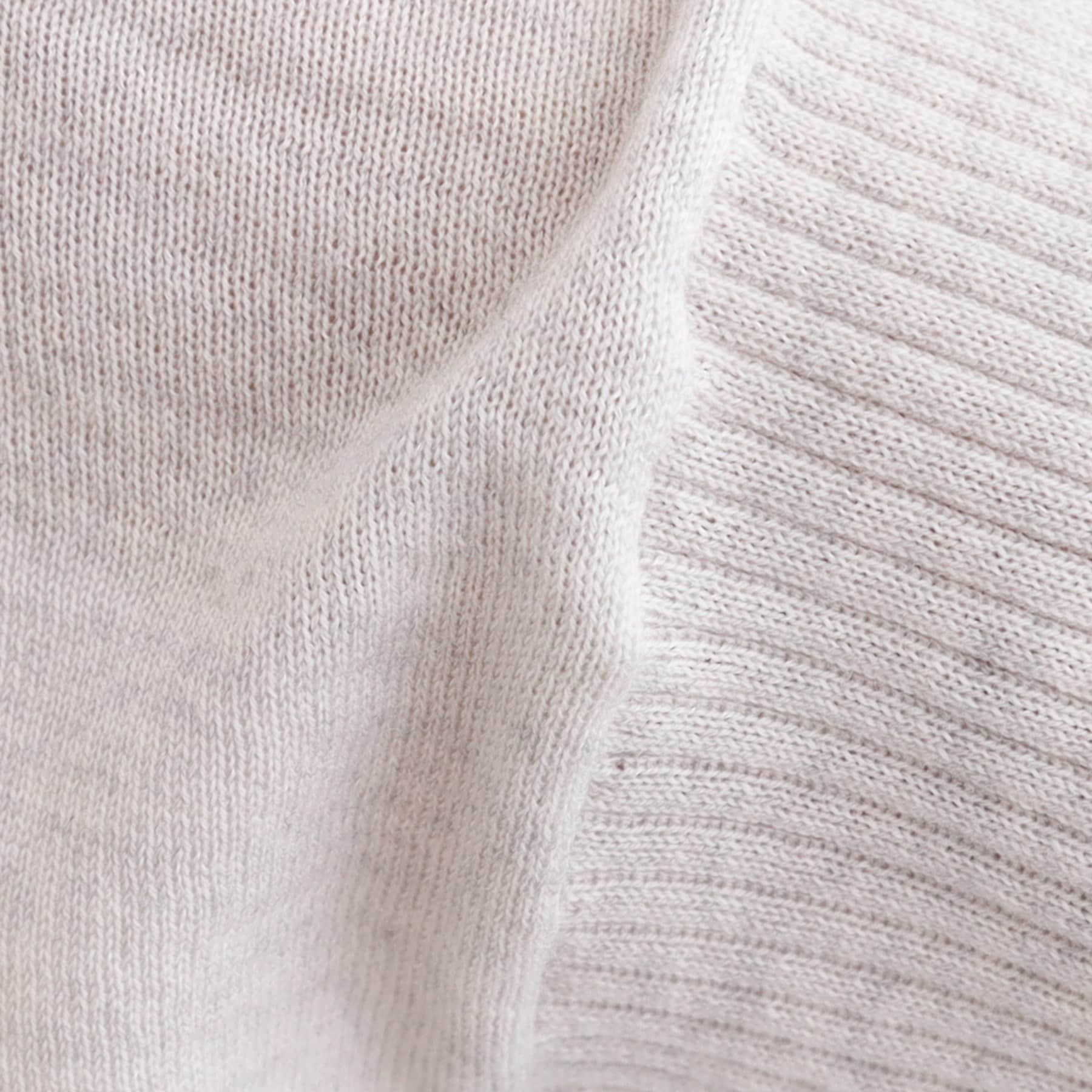 インディヴィ INDIVI 【ウール混】リブスリーブコンパクトニット