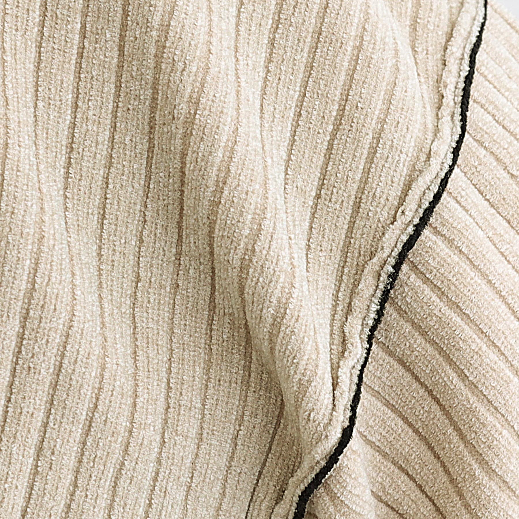 インディヴィ INDIVI 【トレンド◎／パイピングデザイン】モールヤーンニット （ベージュ(052)） ベージュ(052)