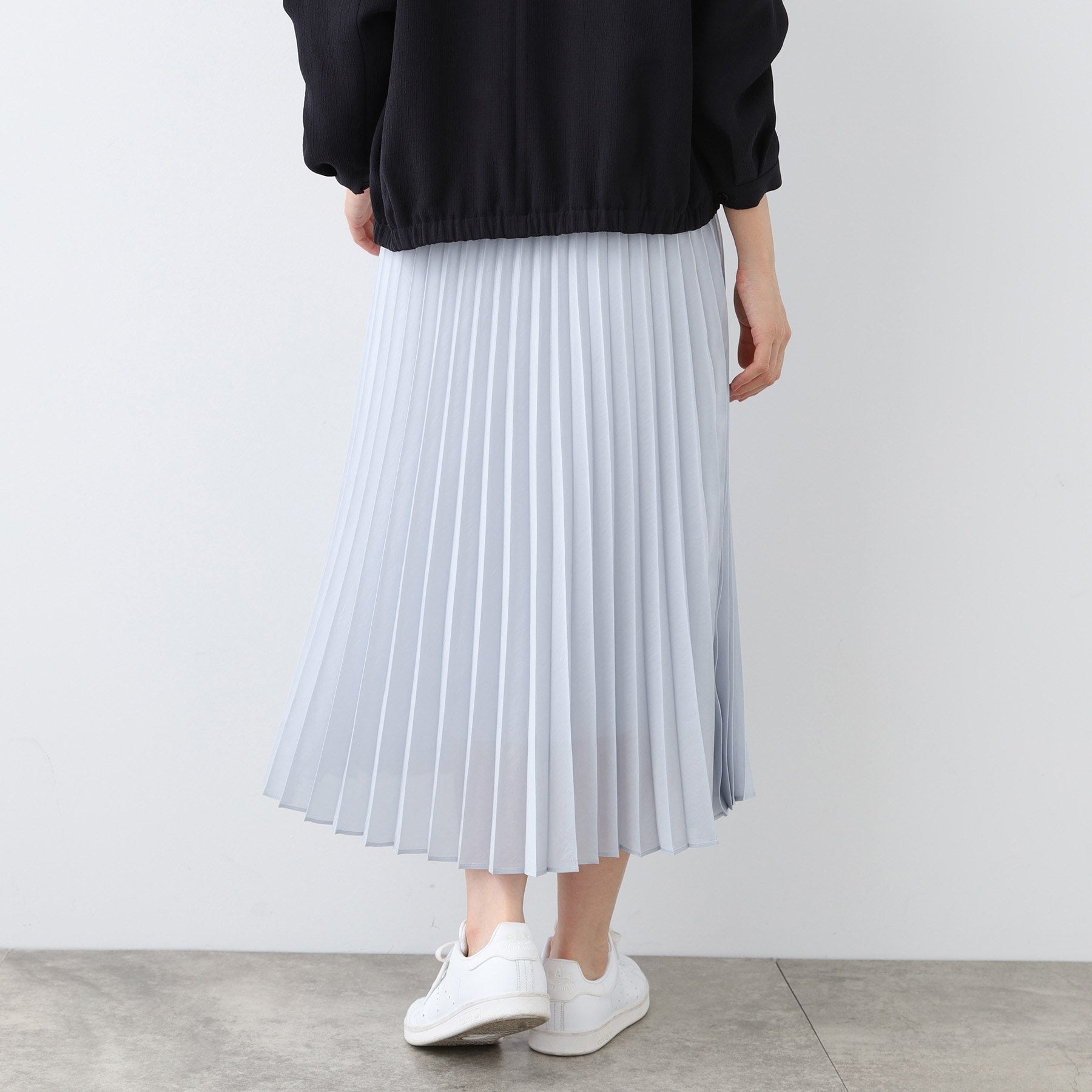 インディヴィ INDIVI 【洗える／ウエストゴム】アコーディオン調プリーツスカート （アイボリー(004)） アイボリー(004)