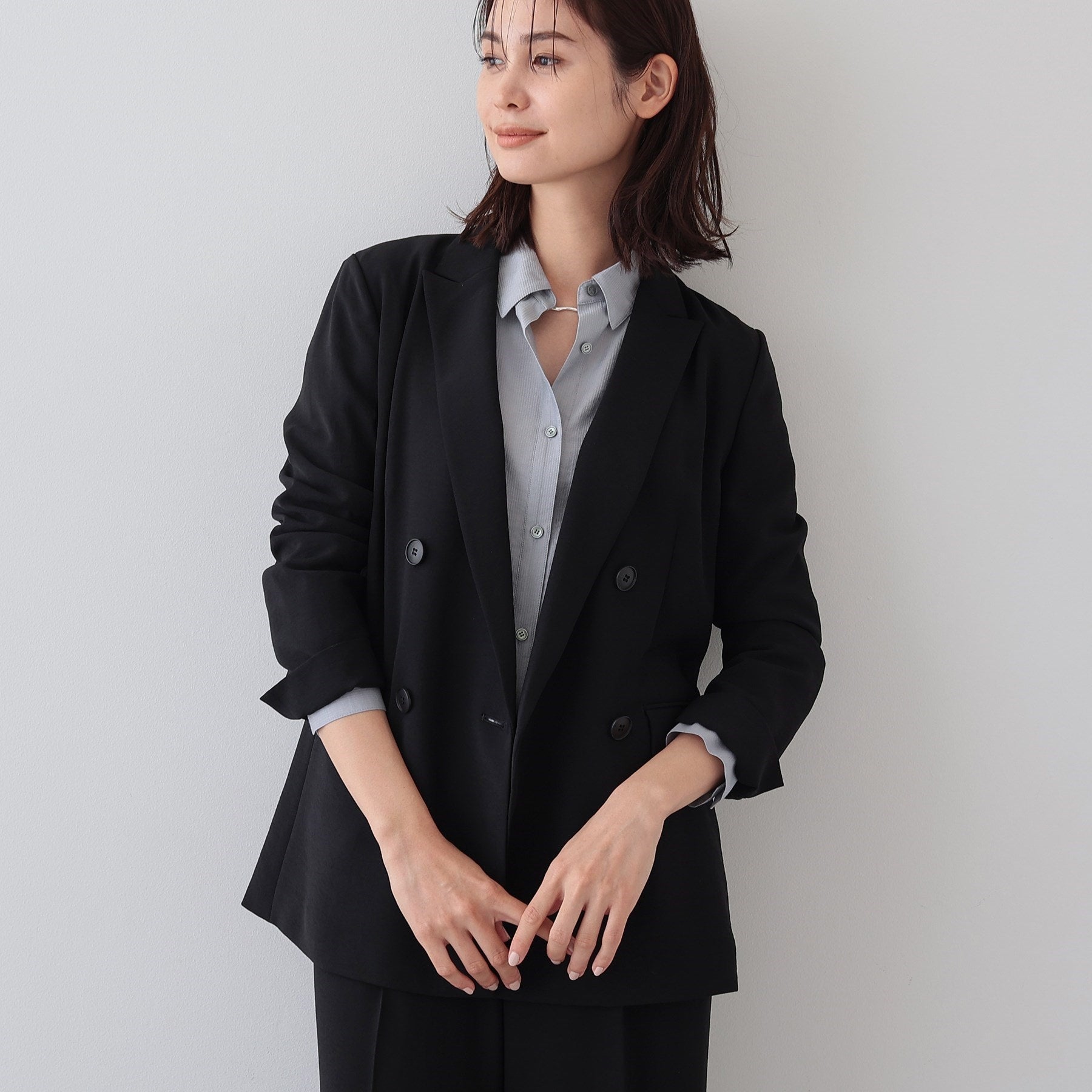 INDIVI INDIVI 【時尚SETUP／春季新作！】雙排扣外套