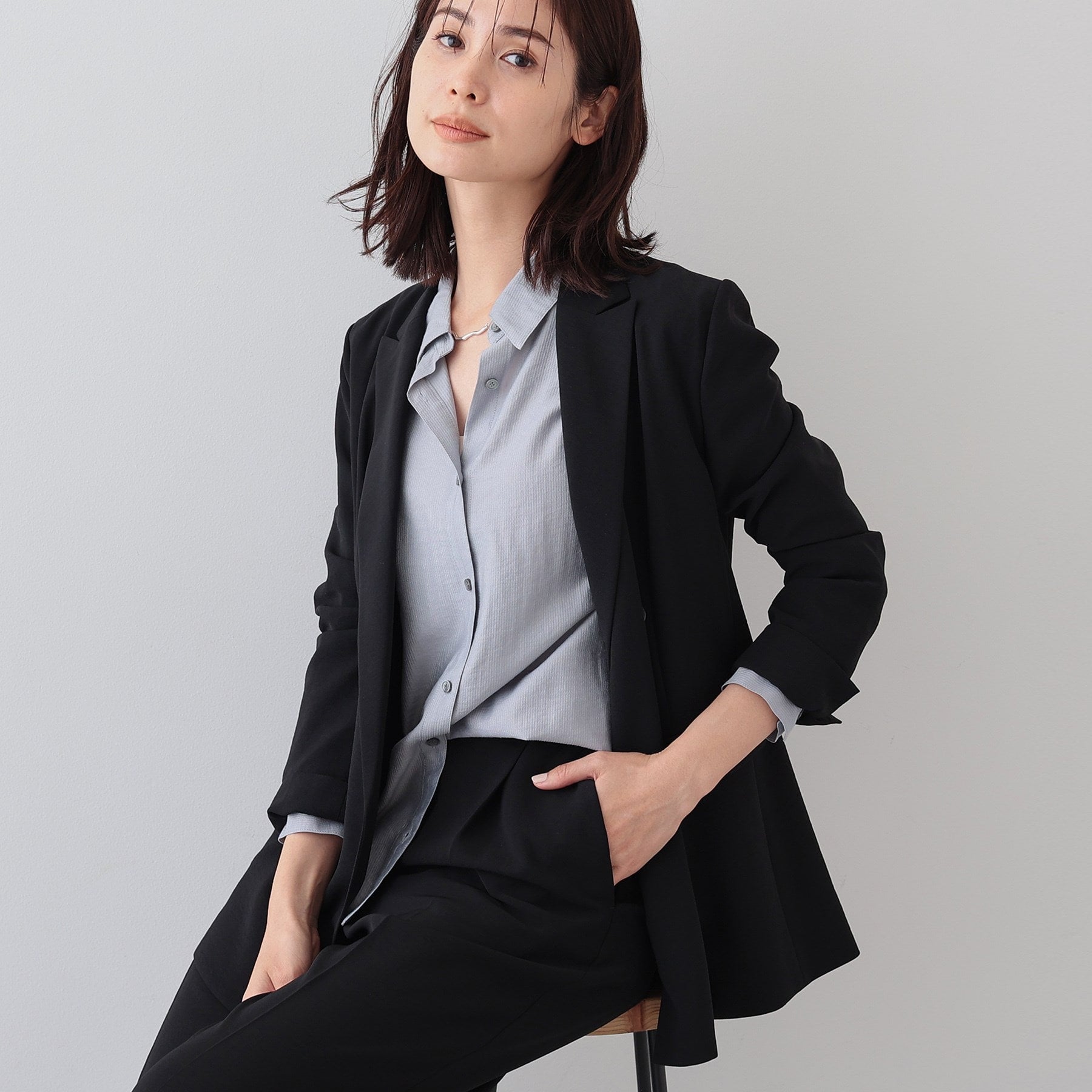 INDIVI INDIVI 【時尚SETUP／春季新作！】雙排扣外套