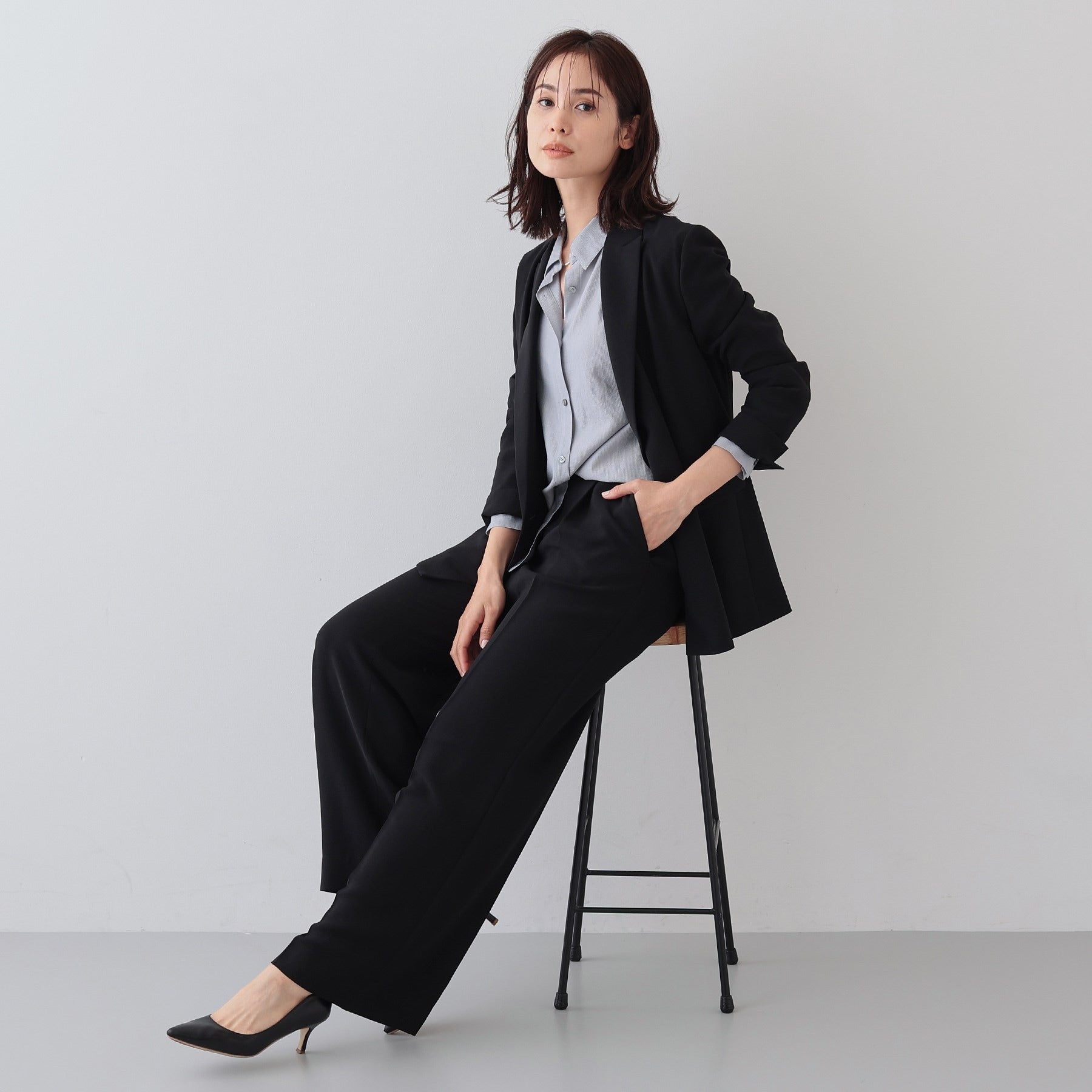 INDIVI INDIVI 【時尚SETUP／春季新作！】雙排扣外套