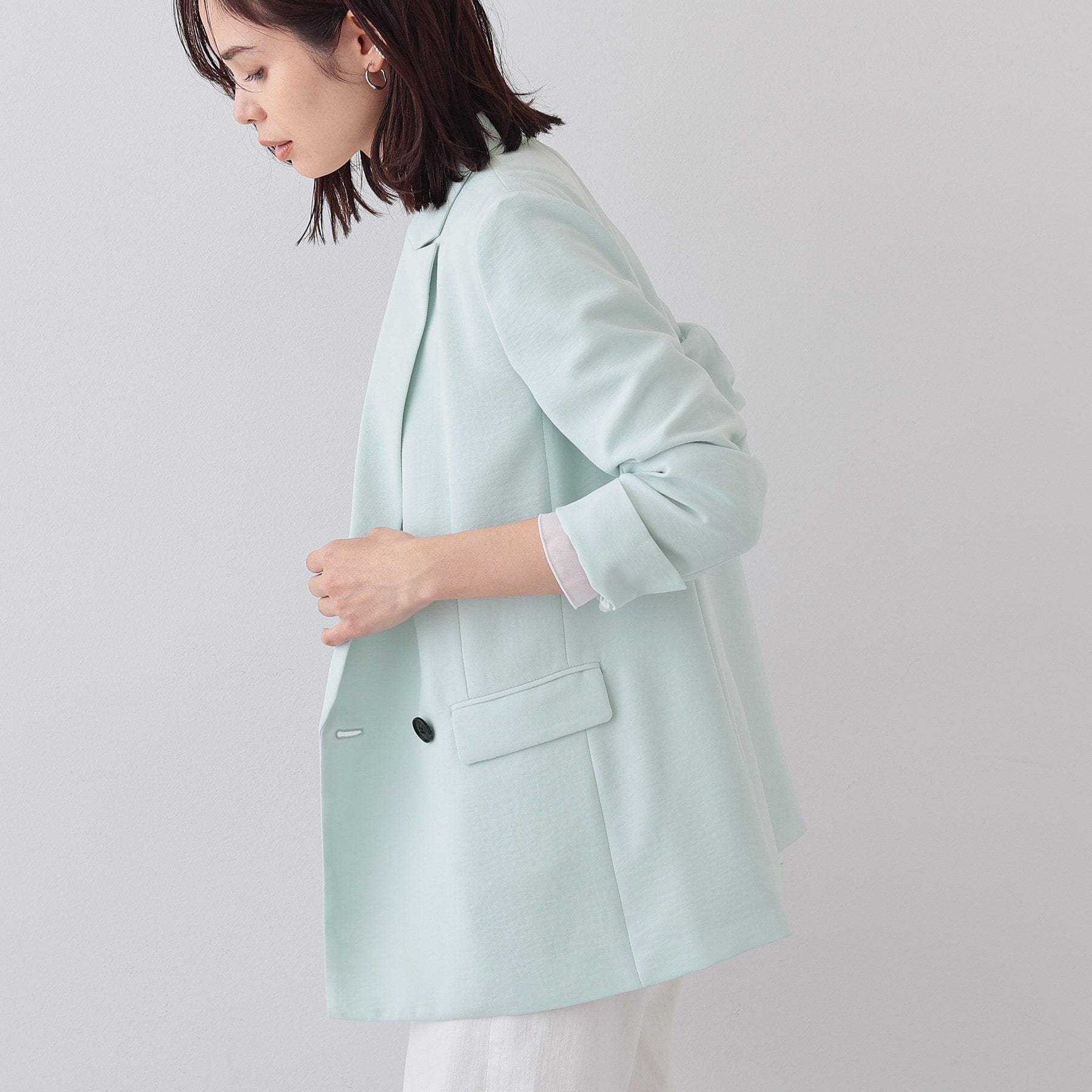 INDIVI INDIVI 【時尚SETUP／春季新作！】雙排扣外套