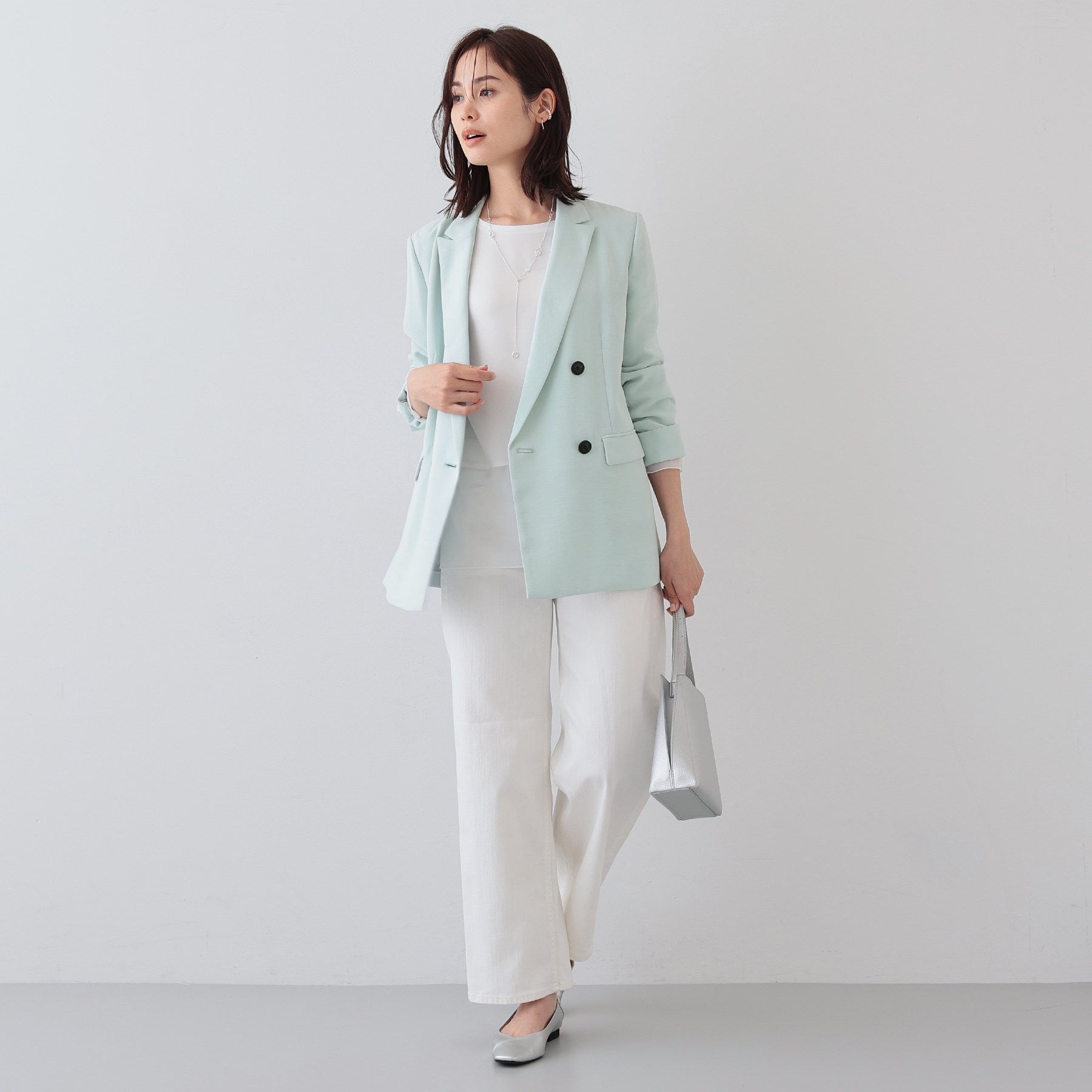 INDIVI INDIVI 【時尚SETUP／春季新作！】雙排扣外套