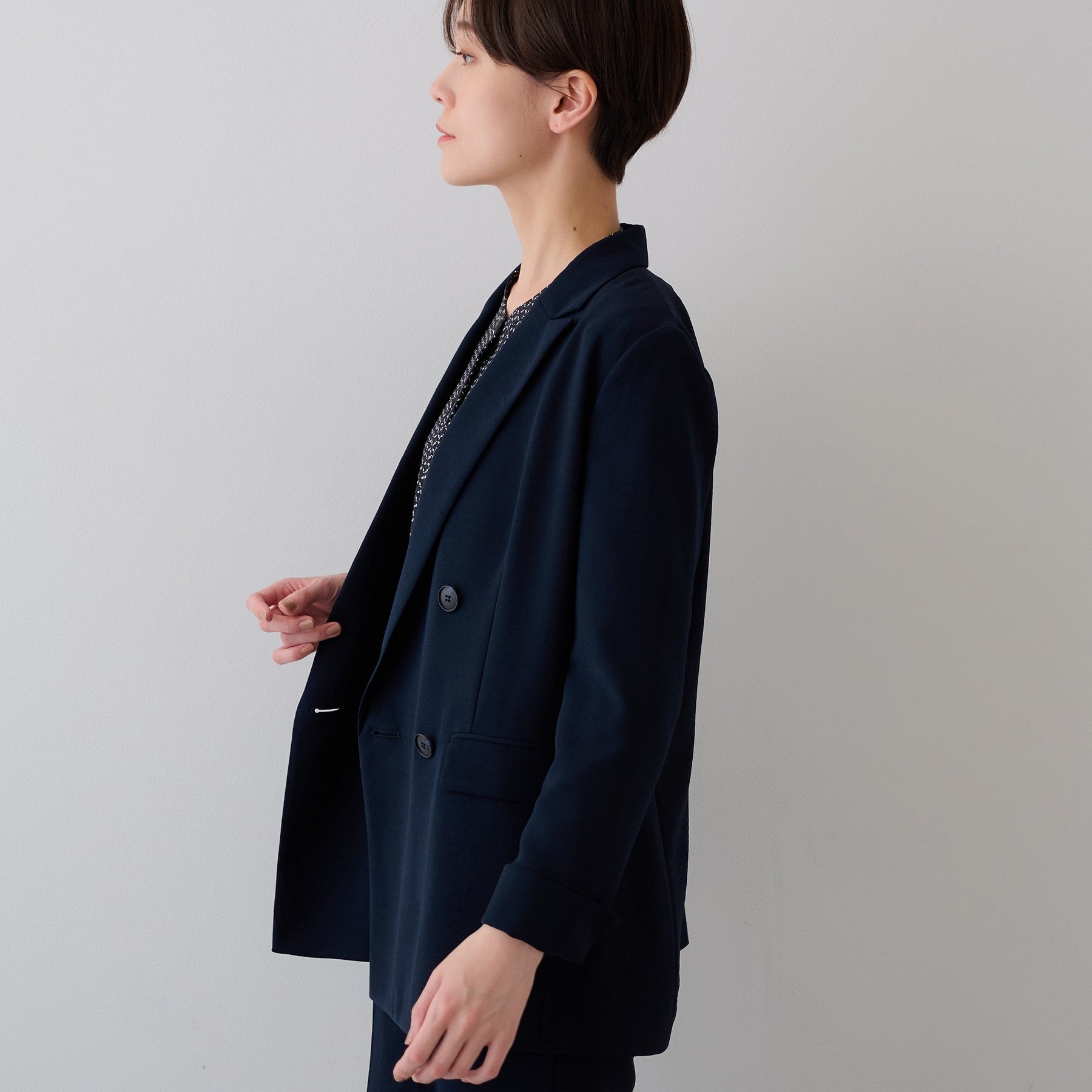 INDIVI INDIVI 【時尚SETUP／春季新作！】雙排扣外套