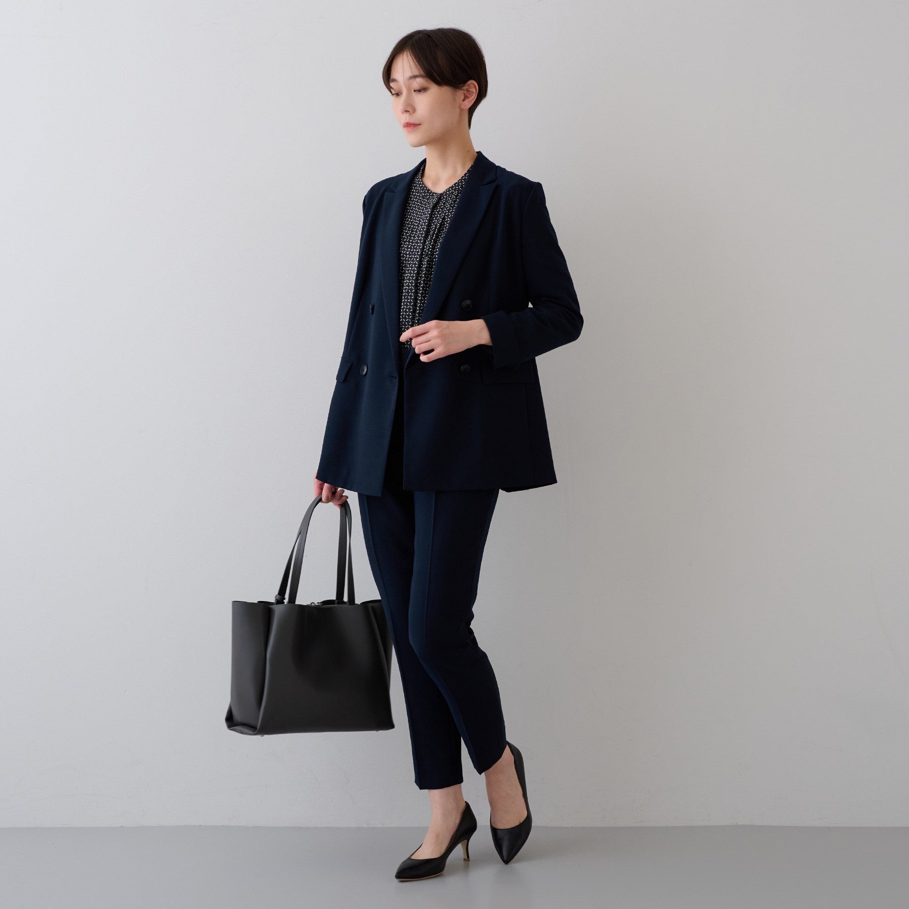 INDIVI INDIVI 【時尚SETUP／春季新作！】雙排扣外套