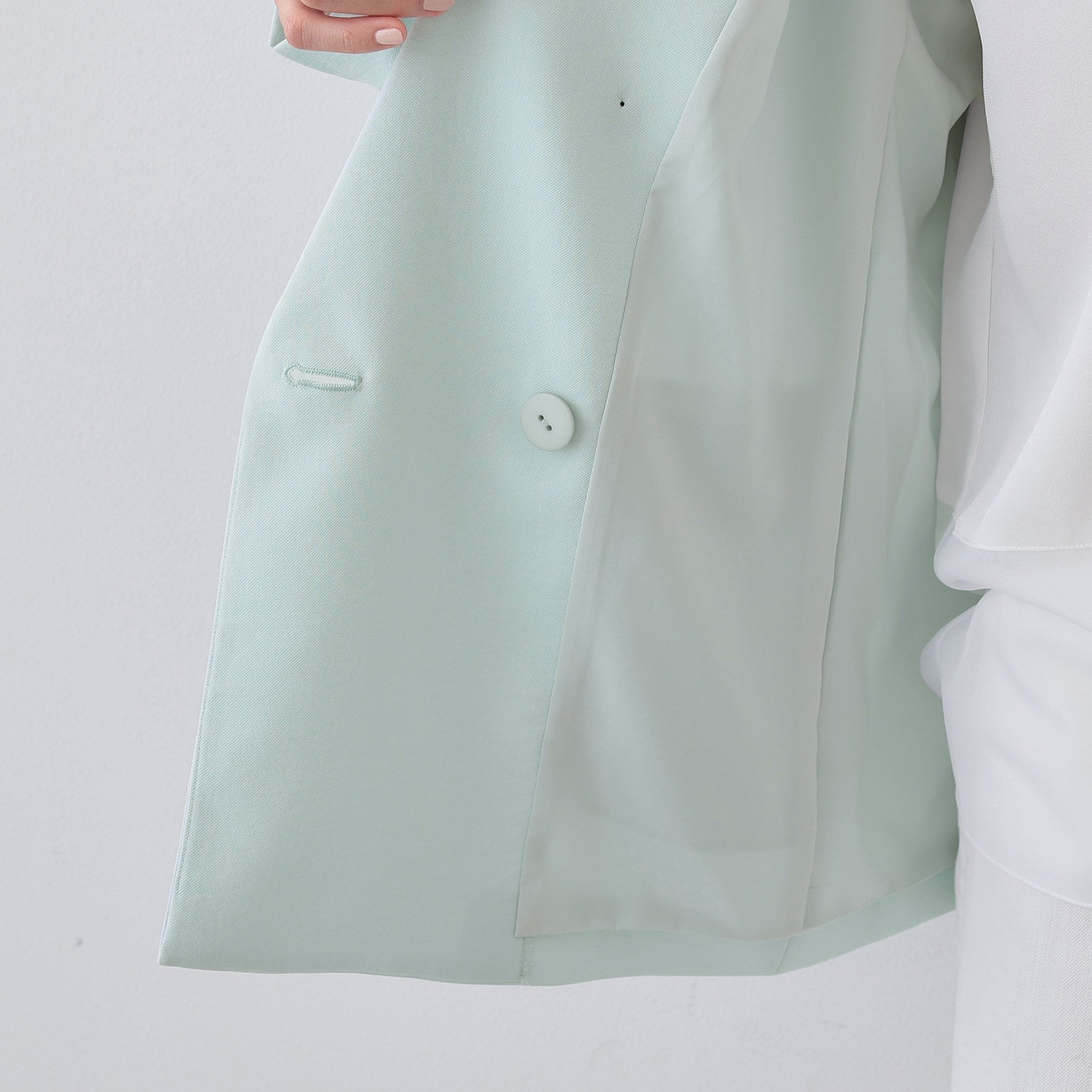 インディヴィ INDIVI 【こなれSETUP／春の新作！】ダブルジャケット （ブラック(019)） ブラック(019)