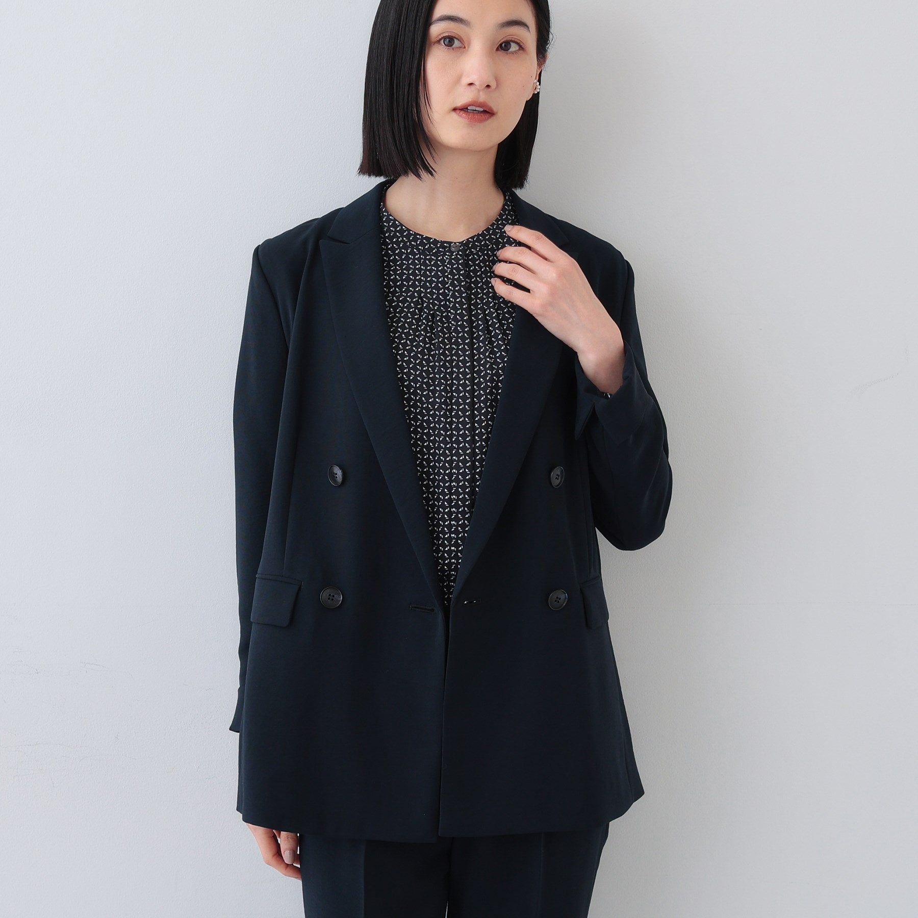 INDIVI INDIVI 【時尚SETUP／春季新作！】雙排扣外套