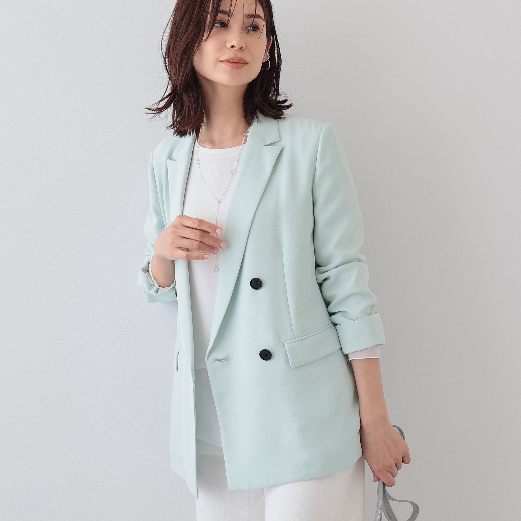 INDIVI INDIVI 【時尚SETUP／春季新作！】雙排扣外套